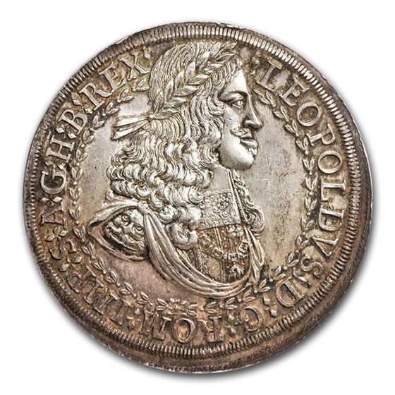 1670 Austria Silver 2 Thaler Leopold I MS-65 NGC 1670 Austria Silver 2 Thaler Leopold I MS-65 NGC